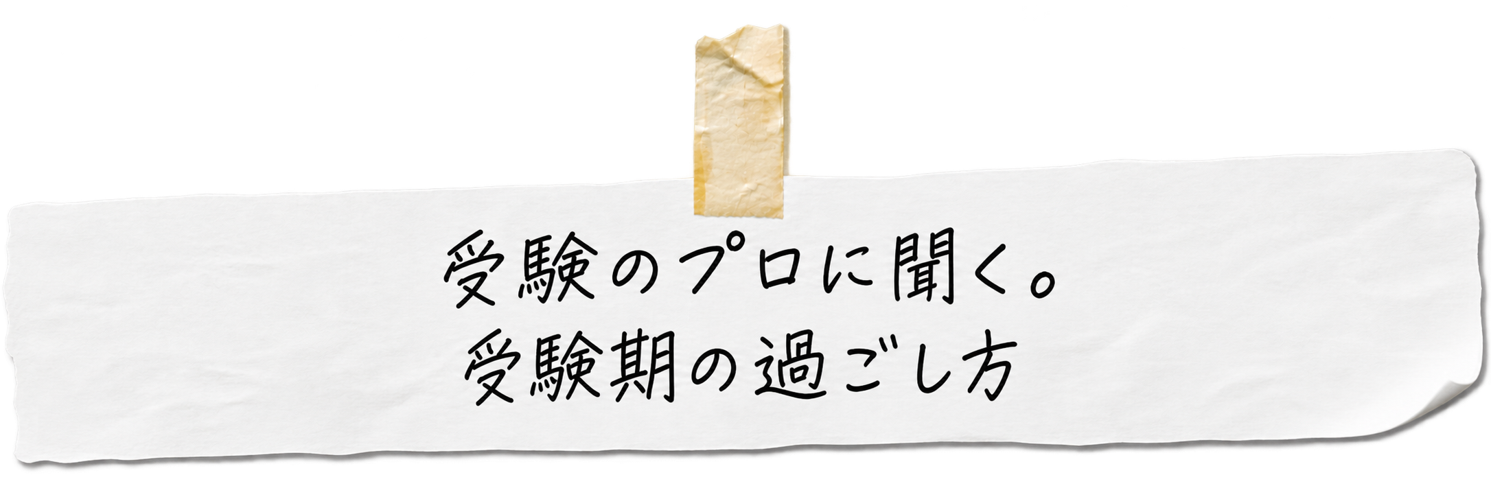 受験のプロに聞く。受験期の過ごし方